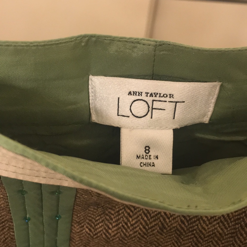 Ann Taylor Skirt Wool w/linen Middle Pleated